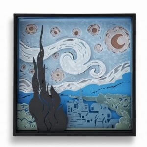 The Starry Night Layered Art - Image 1