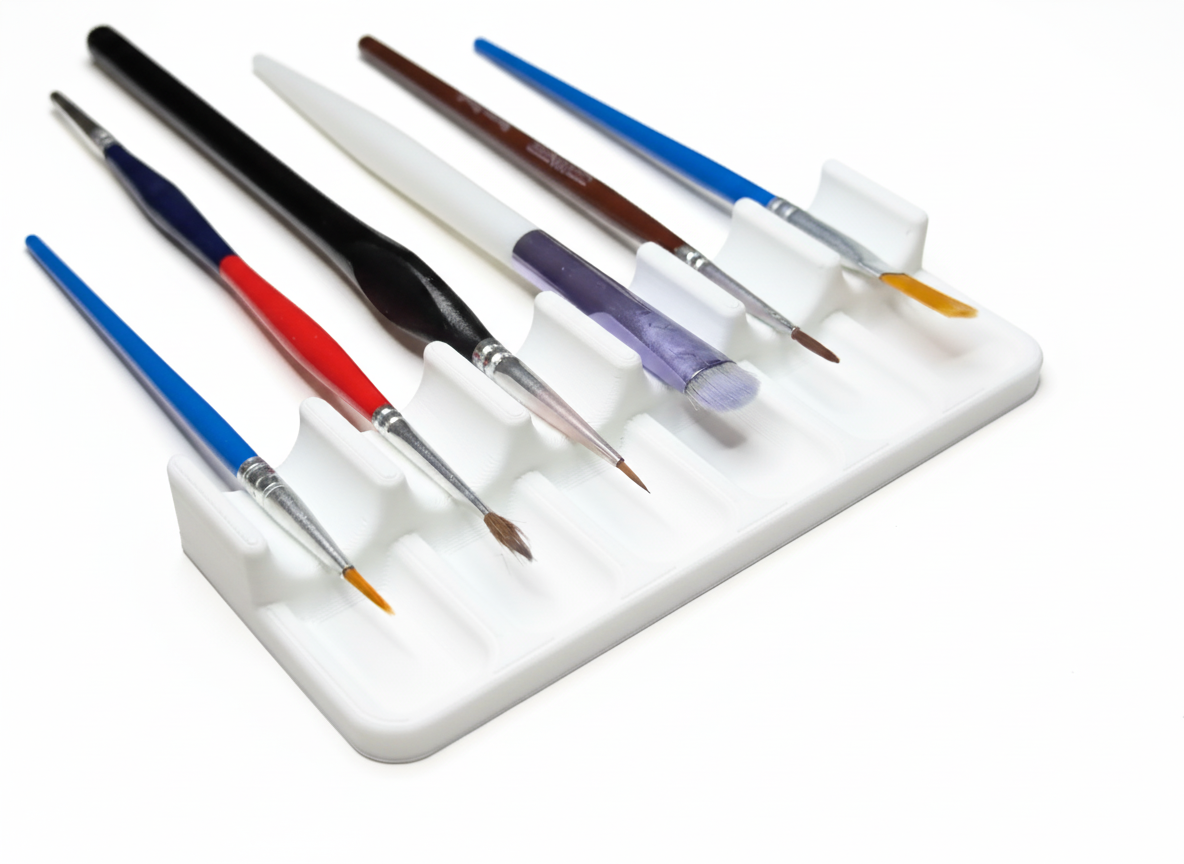 Minimalist 6-slot Brush Holder