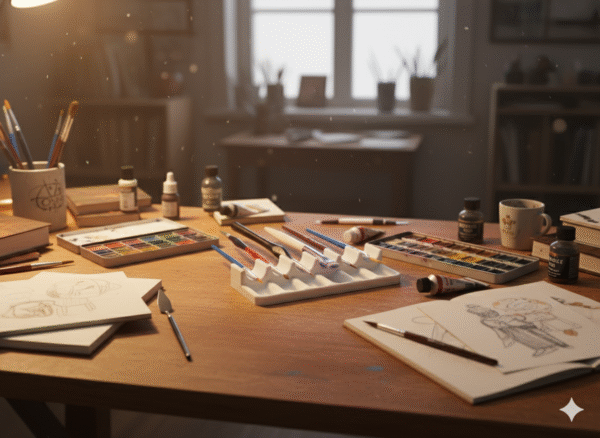 Minimalist 6-slot Brush Holder