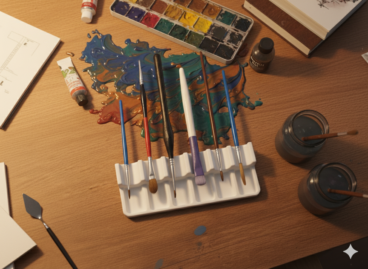 Minimalist 6-slot Brush Holder - Image 4