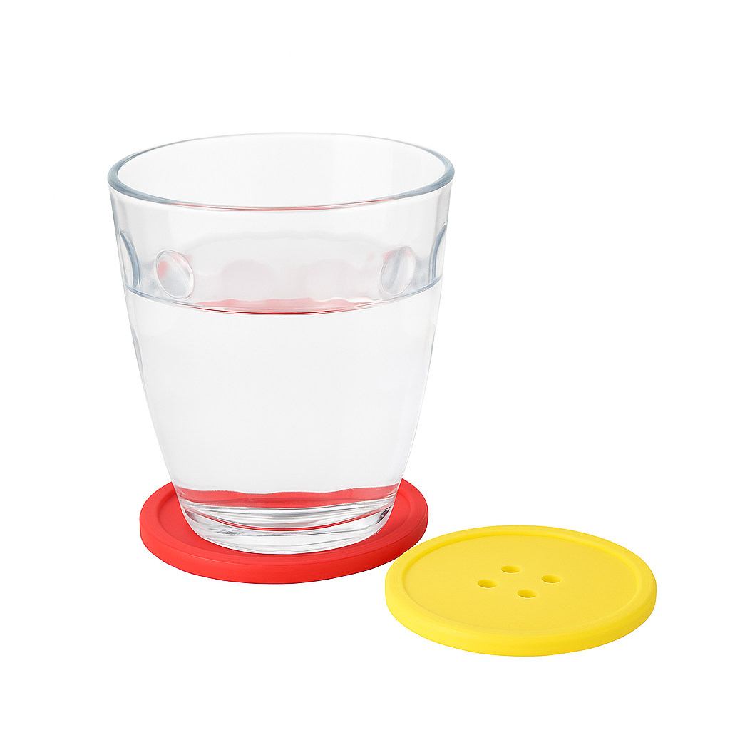 Whimsical Button Cup Coaster