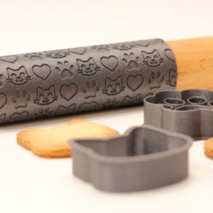 Cat Cookie Cutter/Rolling Pin Set - Image 2