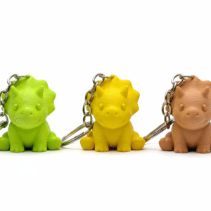 Cute Mini Triceratops Keychain - Image 1