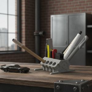 V8 Engine Block Pen Holder - Image 4