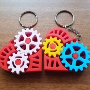 Gear Heart Fidget Keychain - Image 2