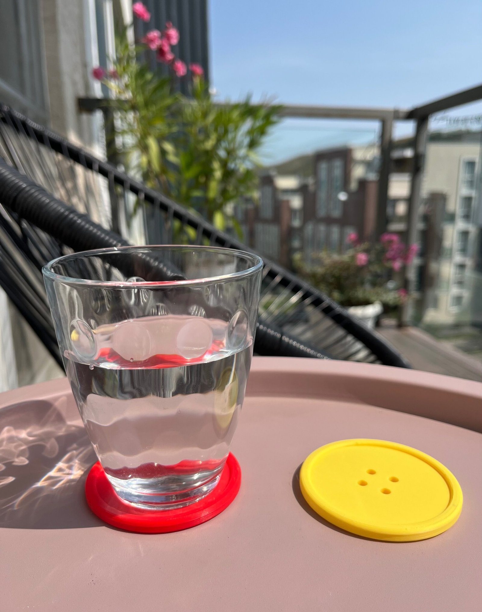 Whimsical Button Cup Coaster