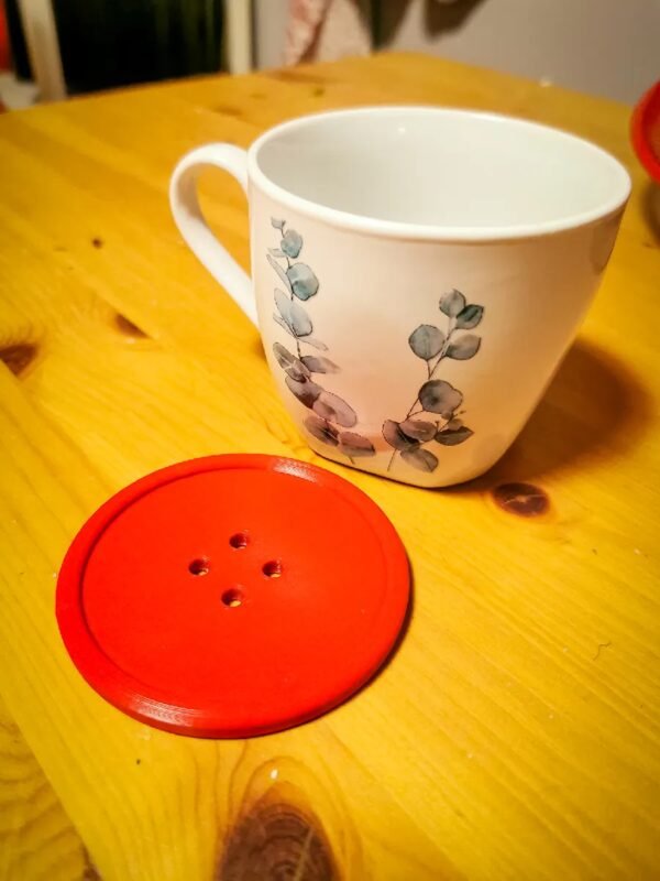 Whimsical Button Cup Coaster