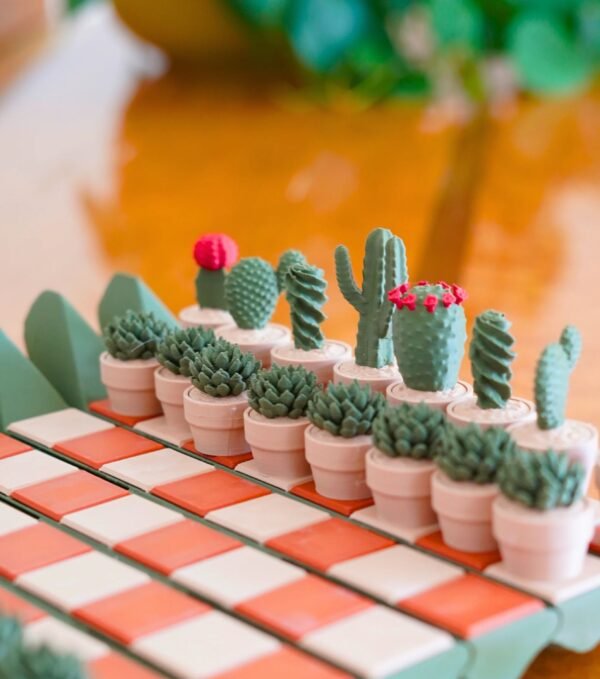Charming Cacti Chess Set.