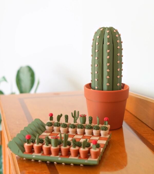 Charming Cacti Chess Set.