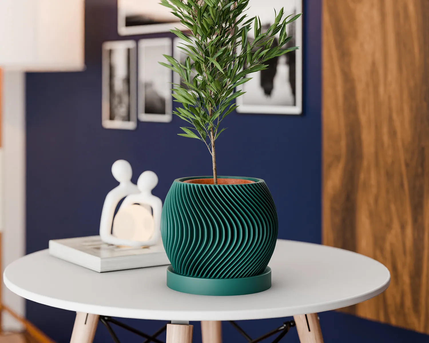 Indoor Plant Pot with Drip tray - Image 3