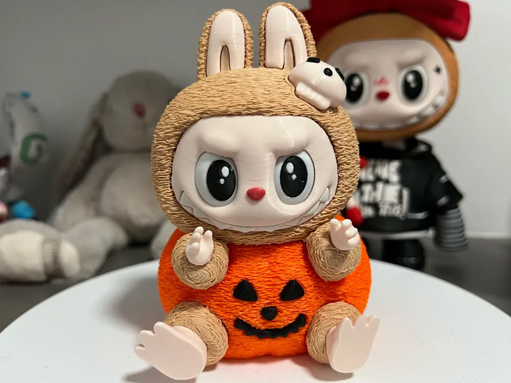 Labubu in Pumpkin Costume