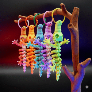 MINI Skeleton Crocodile Keychain - Image 2