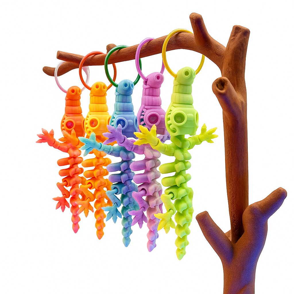 MINI Skeleton Crocodile Keychain - Image 1