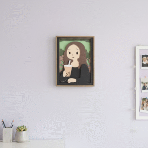 Mona Lisa Drinking Bubble Tea - Image 4