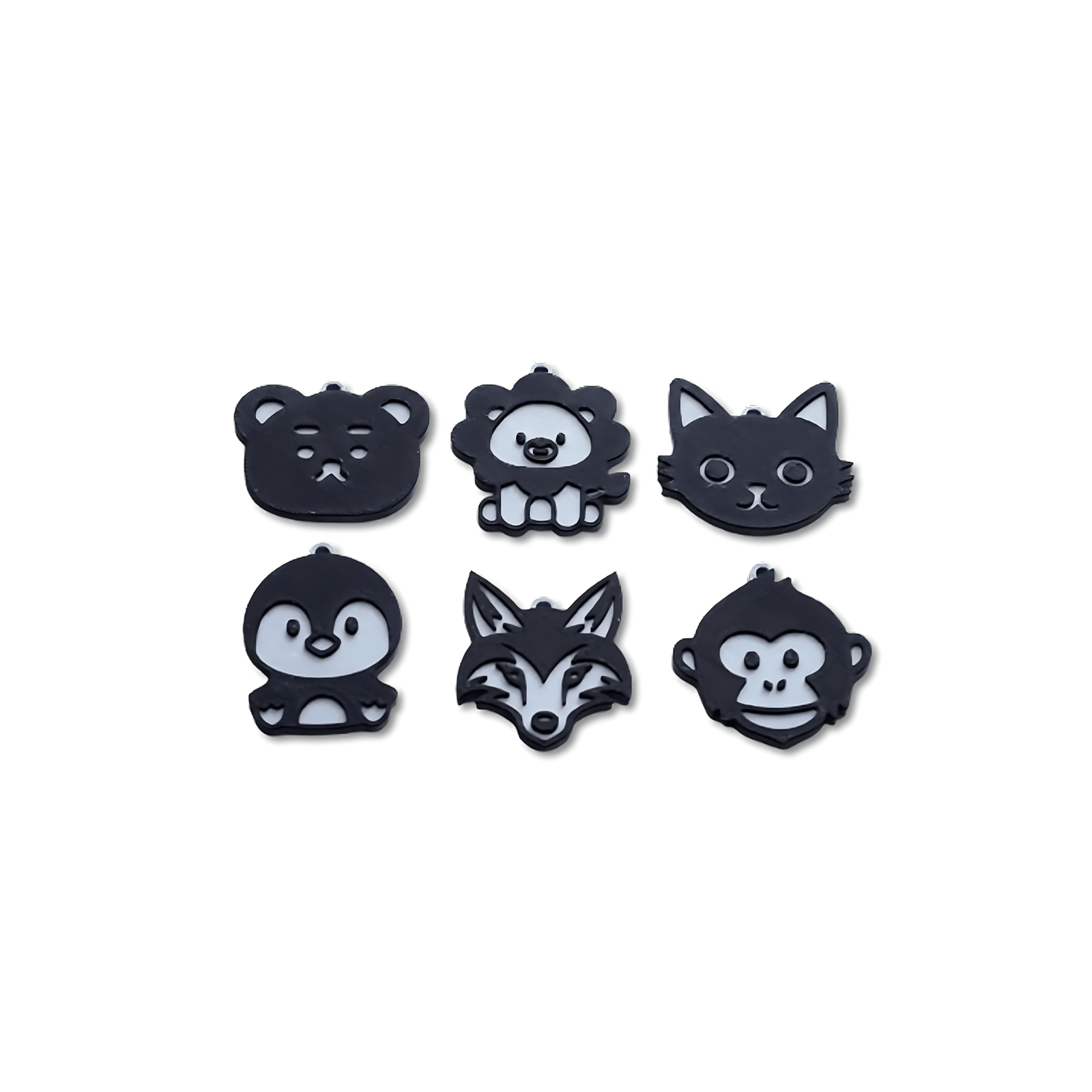Simple Animal Keychains (6pcs)