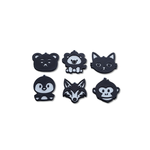 Simple Animal Keychains (6pcs)