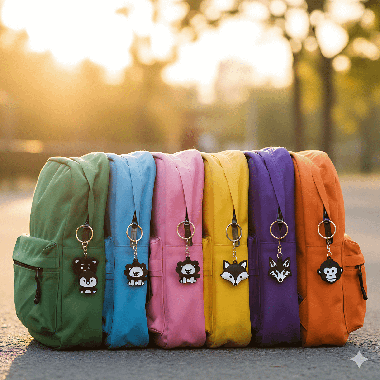 Simple Animal Keychains (6pcs)