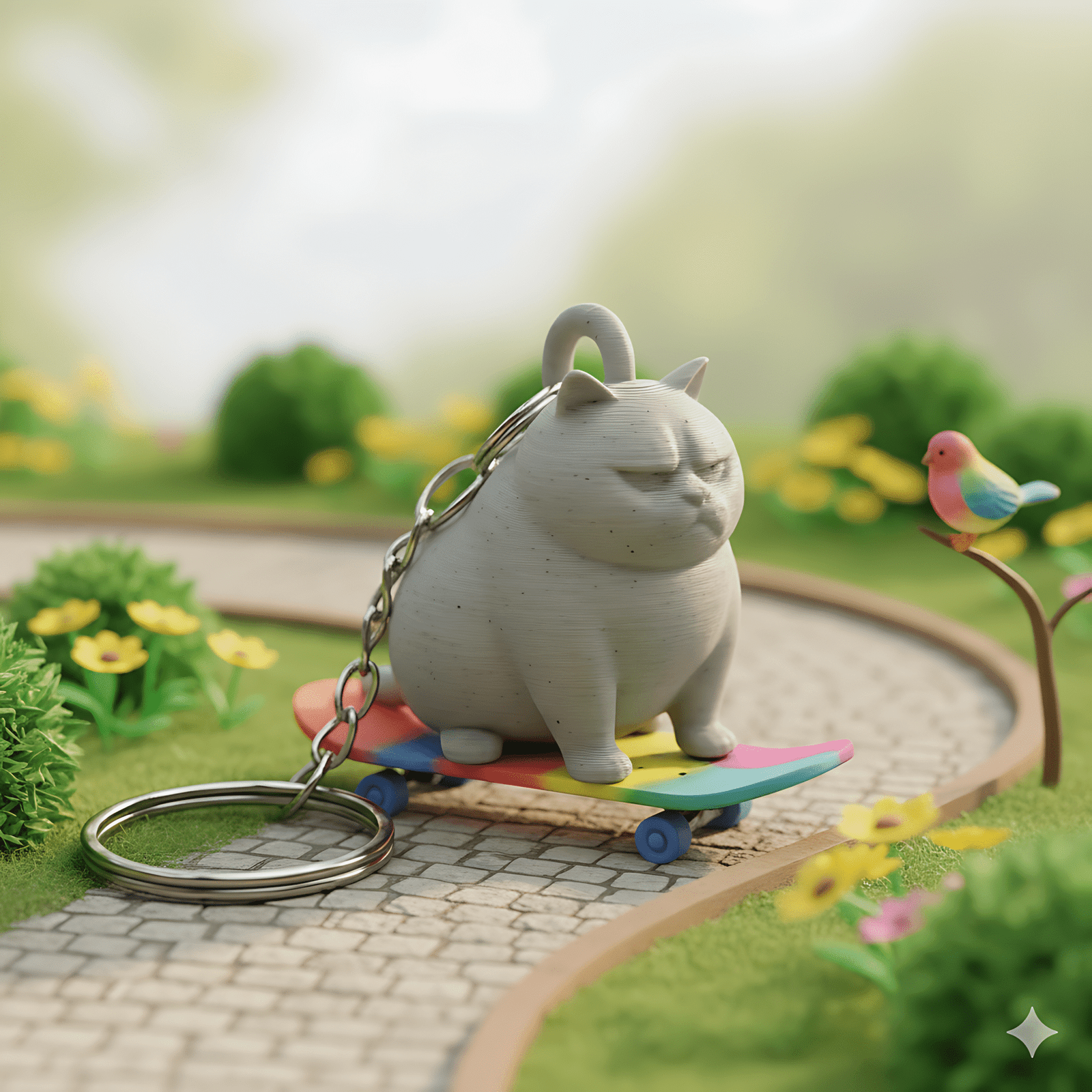 Grumpy Cat Keychain - Image 3