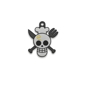 One Piece Chef Skull Keychain - Image 1