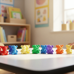Colourful Mini Bear Counters (50 pcs) - Image 2