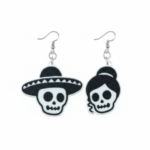 Multicolor Day Of The Dead Halloween Earrings! - Image 1