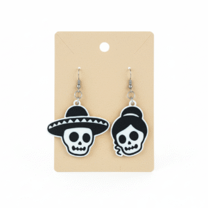 Multicolor Day Of The Dead Halloween Earrings! - Image 2