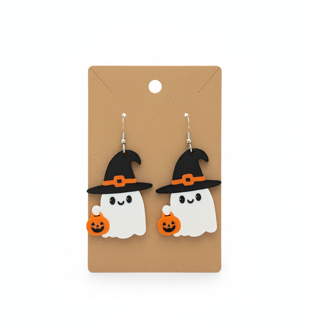 Cute Ghost Trick or Treat Earrings
