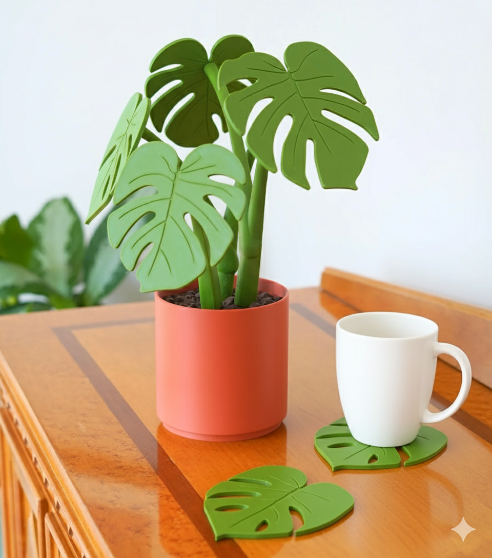 Monstera Coaster Set - Image 2