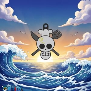 One Piece Chef Skull Keychain - Image 2