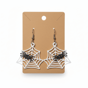 Dangling Spider Web Earrings - Image 2