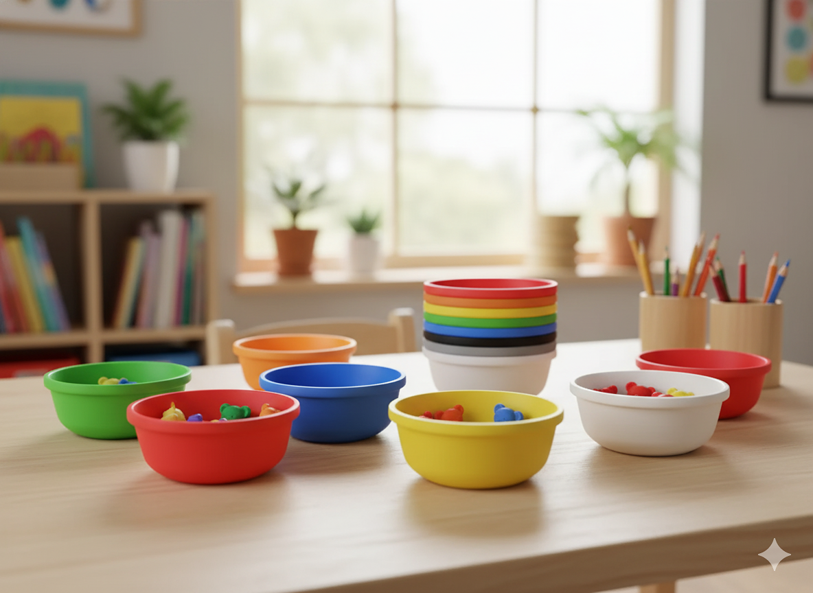 Stackable Sorting Bowls Set (5 pcs) - Image 2