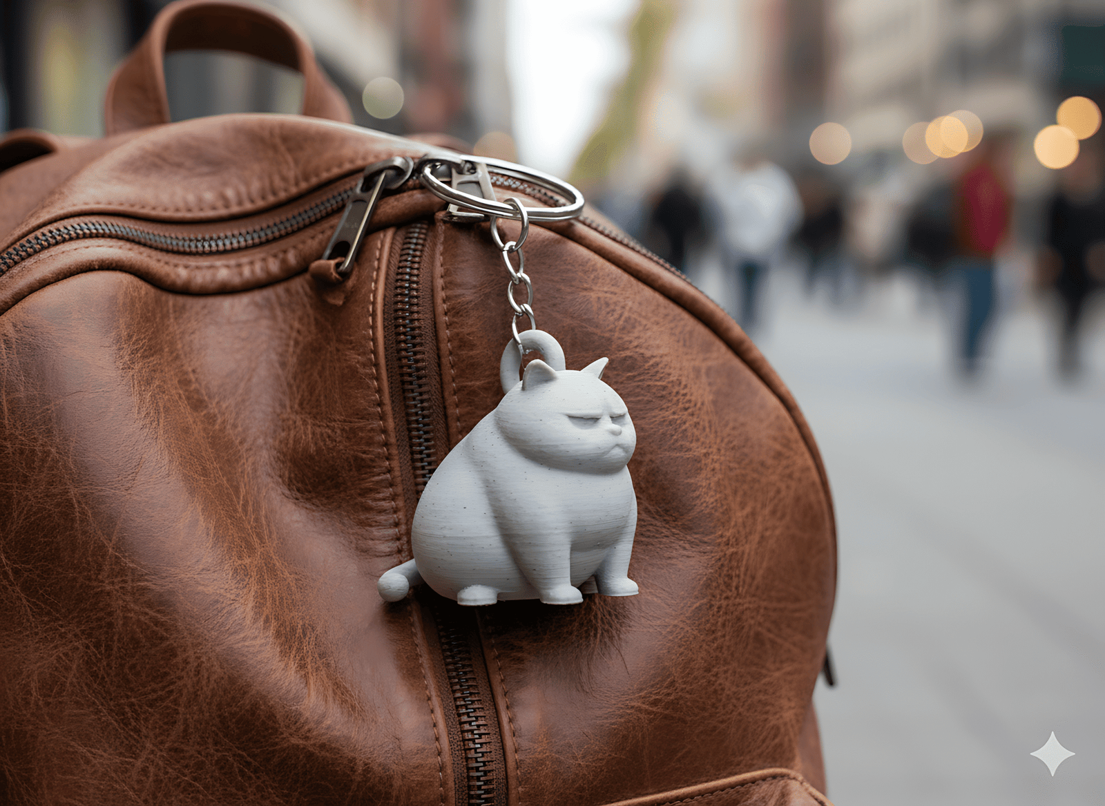 Grumpy Cat Keychain