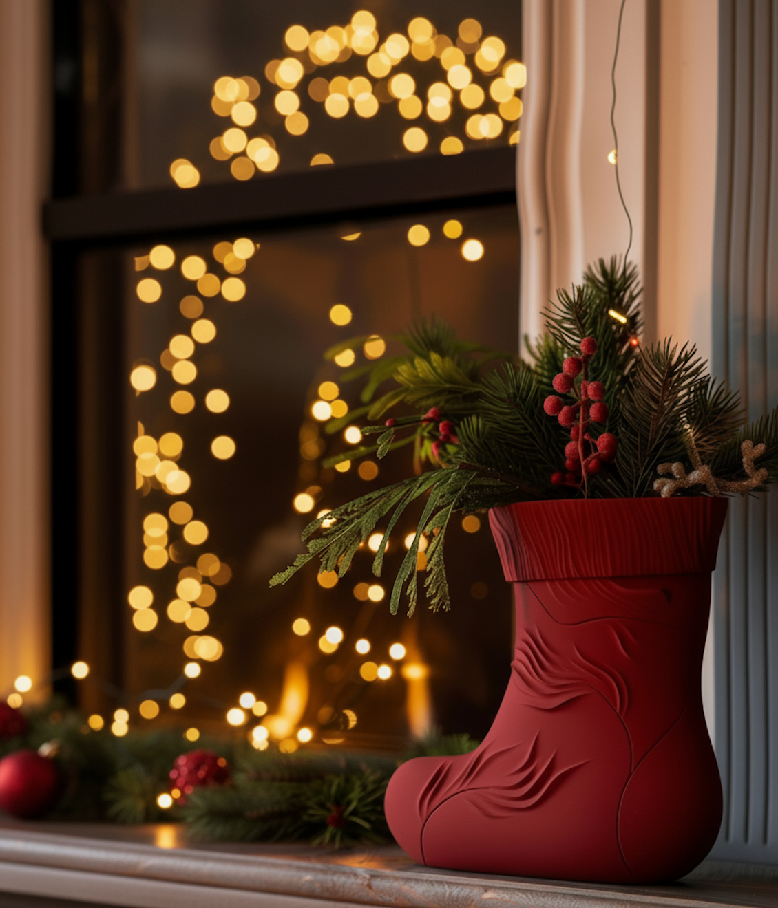 Festive Stocking Vase - Image 2