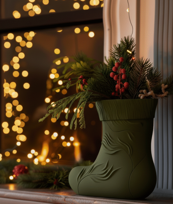 Festive Stocking Vase