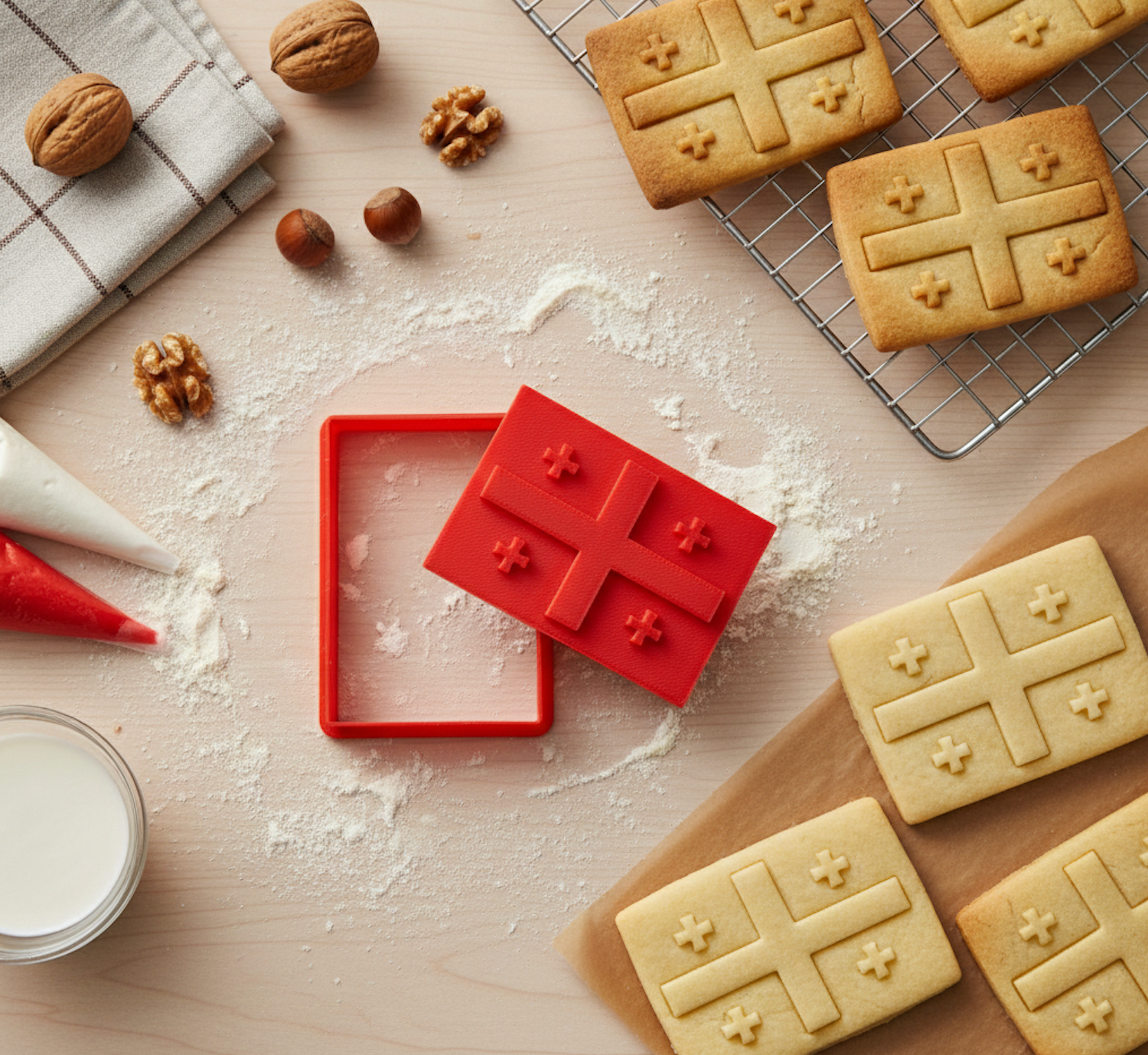 Georgian Flag - Cookie Cutter Set - Image 3