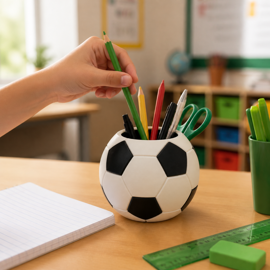 Football-Shaped Pen and Pencil Holder
