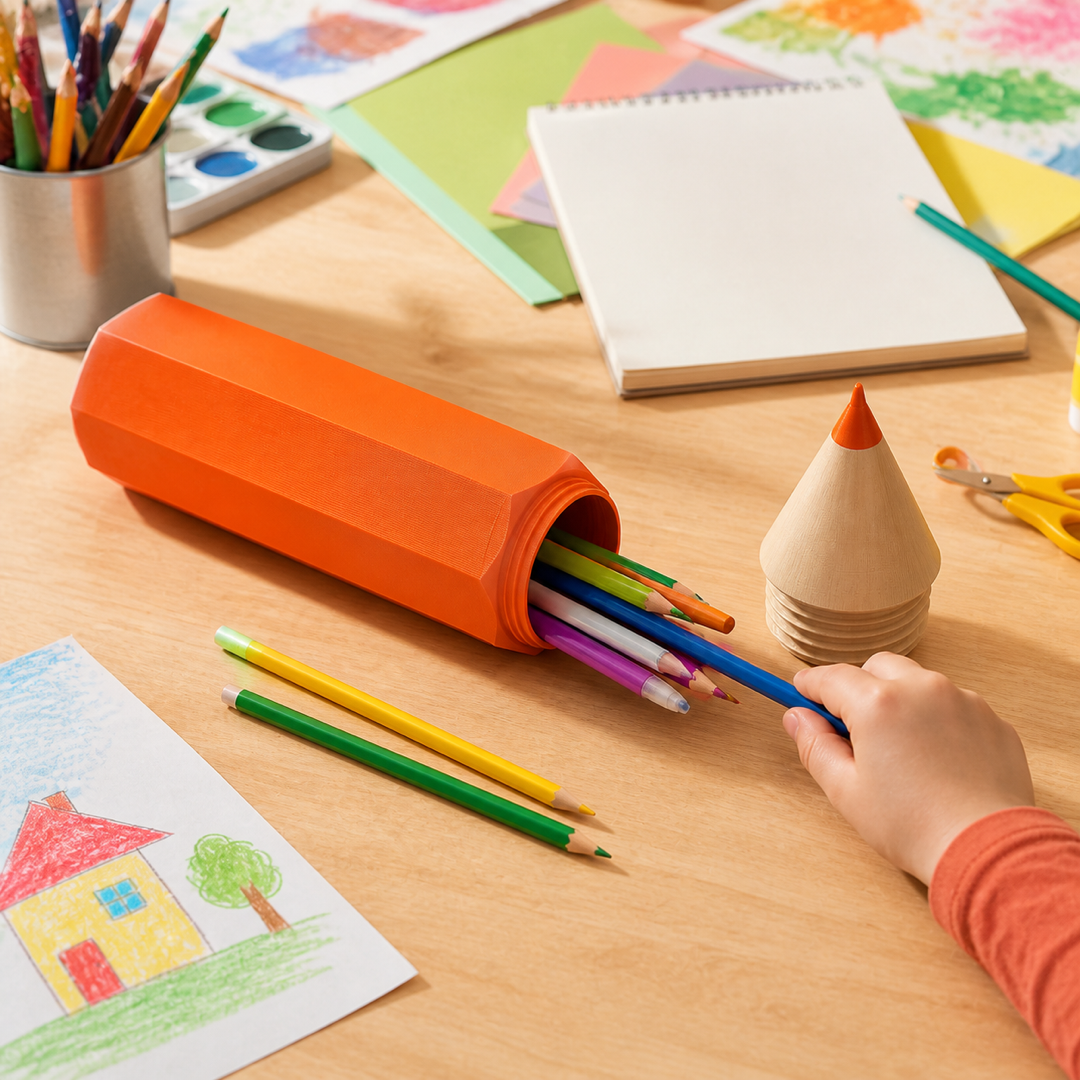 Pencil-Shaped Pencil Case