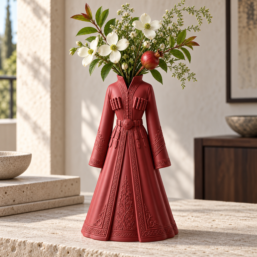 Georgian Traditional Dress Vase