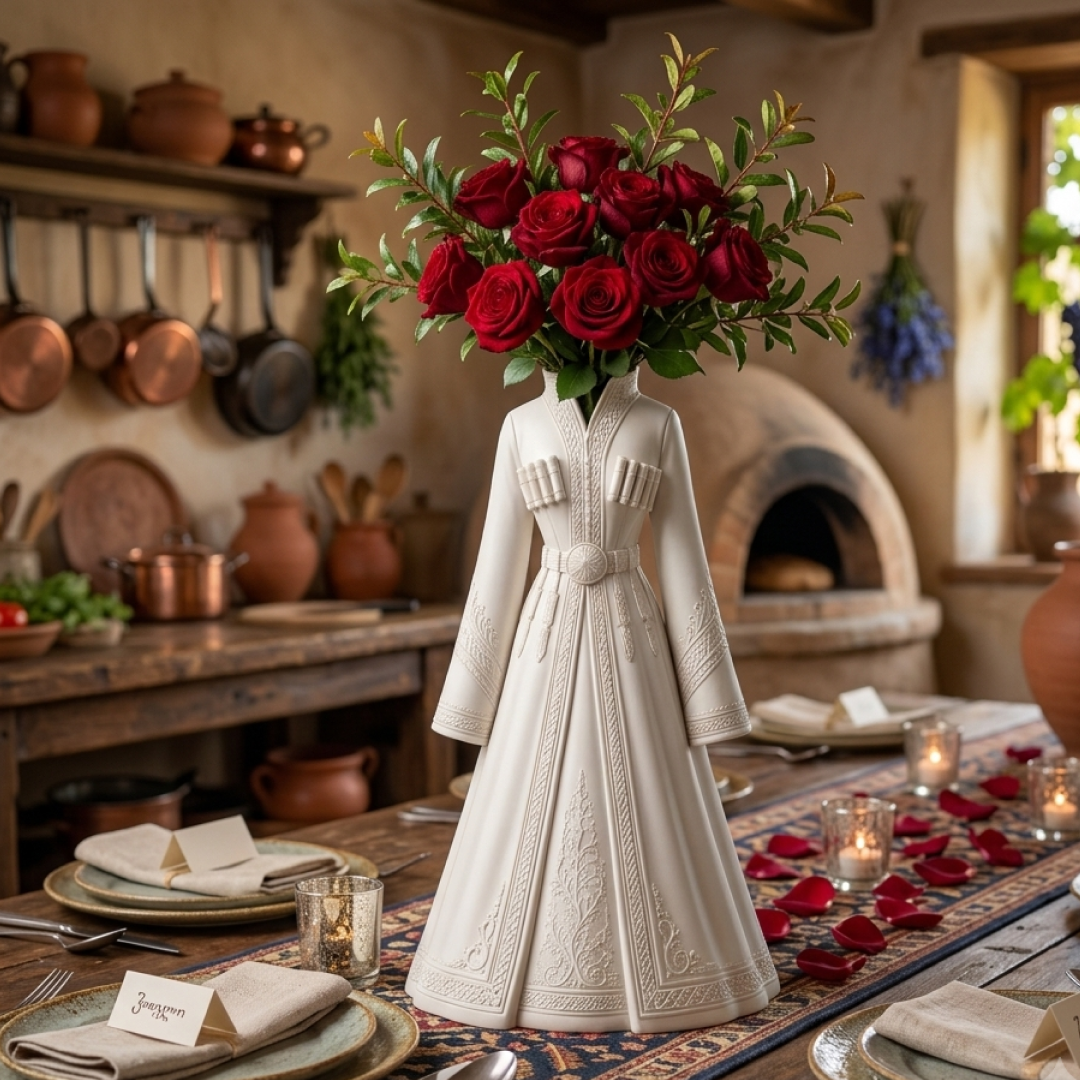 Georgian Traditional Dress Vase